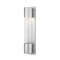 Z-Lite Striate 1 Light Outdoor Wall Sconce, Silver & Clear Optic Glass 575M-SL-LED - alternate 1